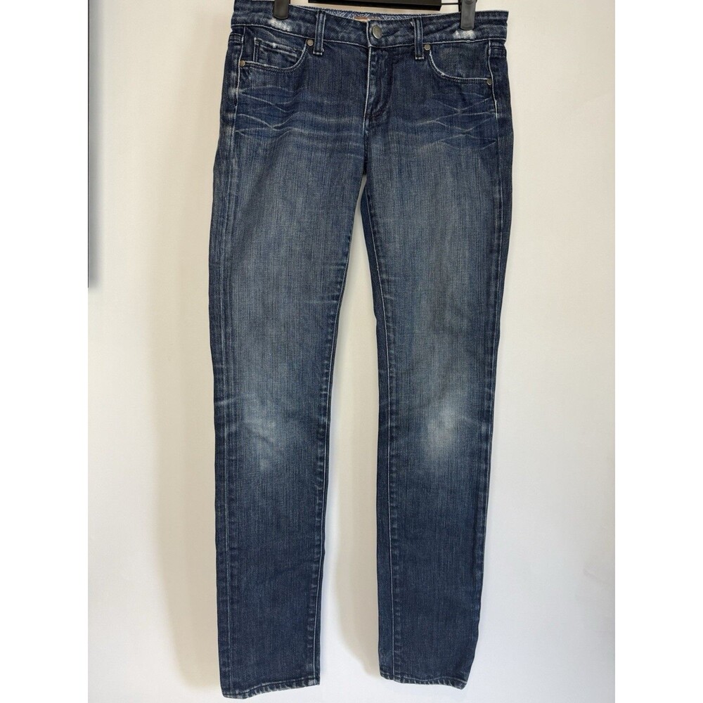 Paige Jeans size 27 Denim Skyline Drive Classic Rise Peg Leg Blue Medium Wash